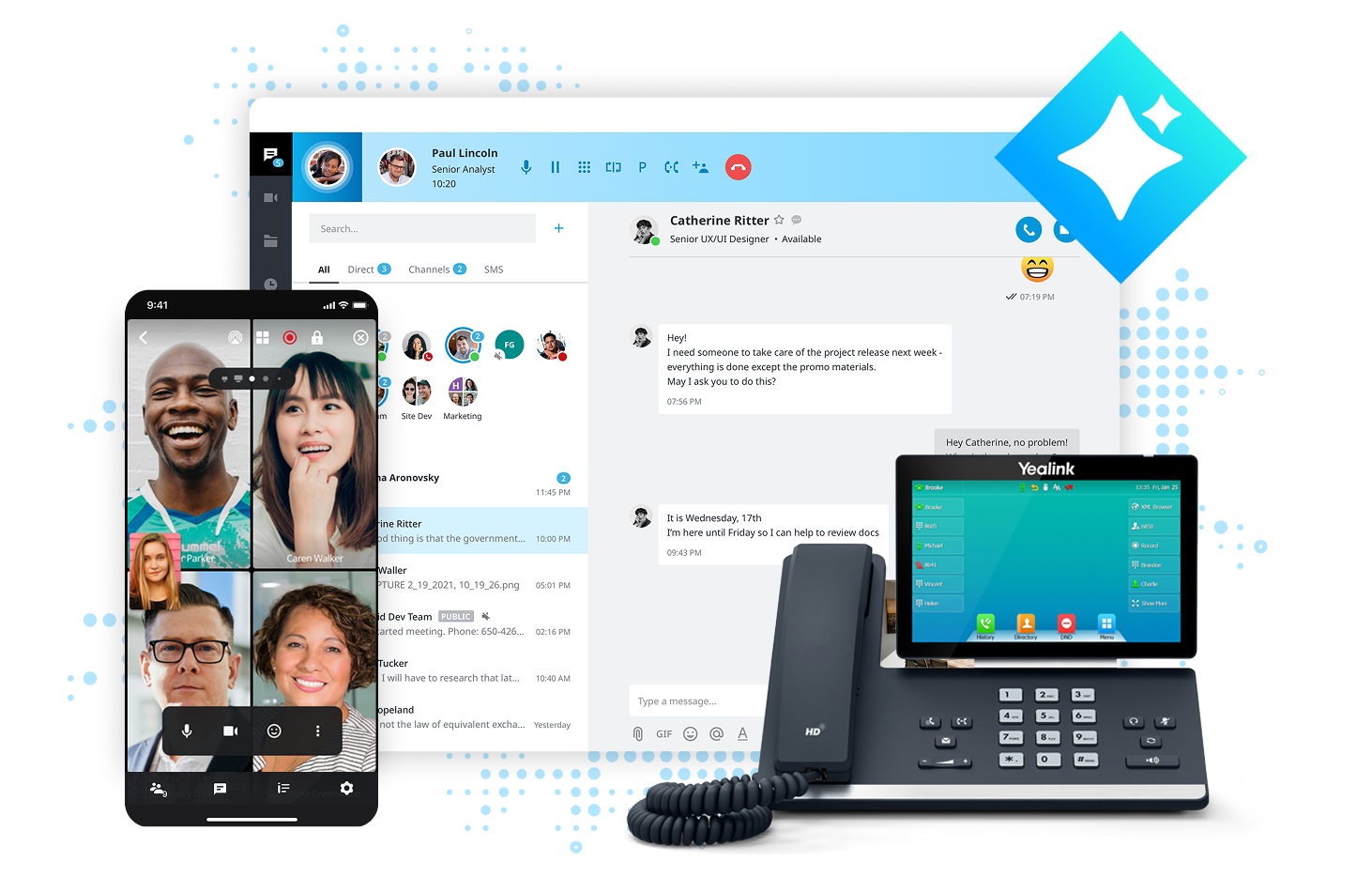 Elevate unified communications on desktop, mobile, and desk phone