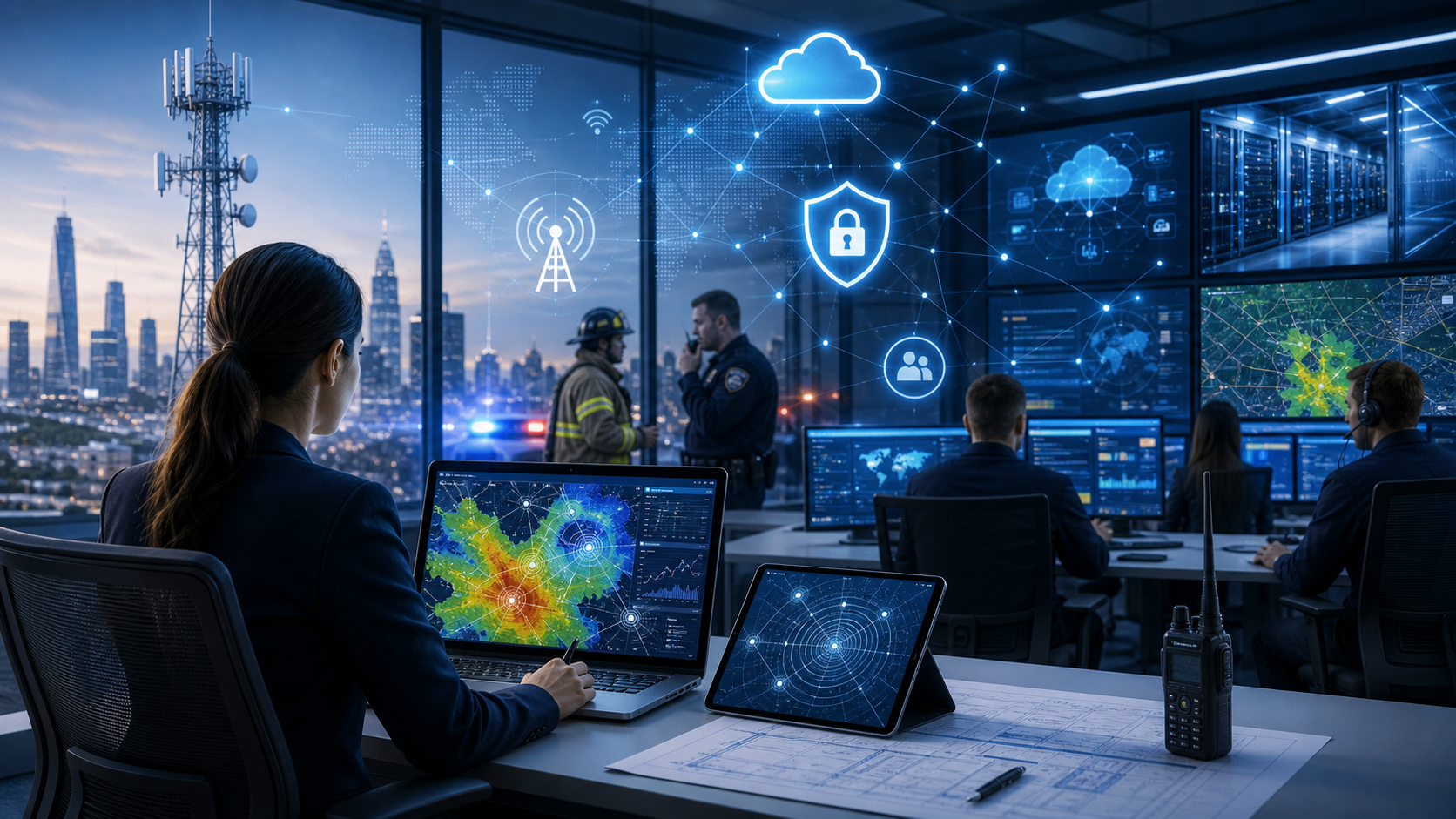 Integrated telecom, public safety, IT, and building technology systems