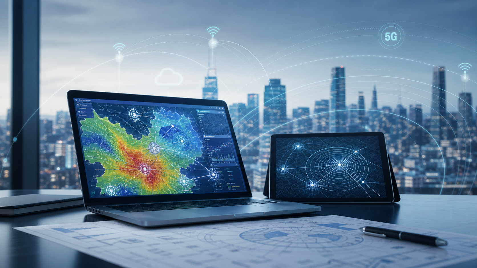 RF design and network planning dashboard